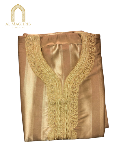 Royal Gold Striped Qandoura