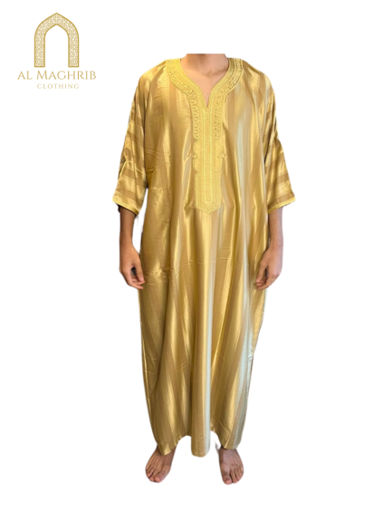 Royal Gold Striped Qandoura