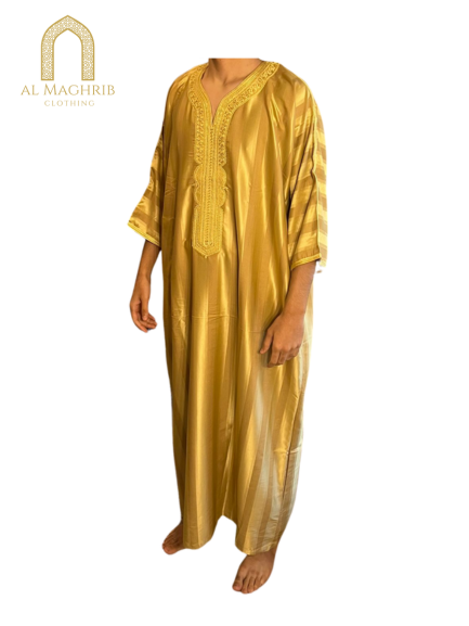 Royal Gold Striped Qandoura